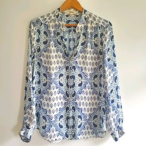 L' Agence Silk Bohemian Blouse